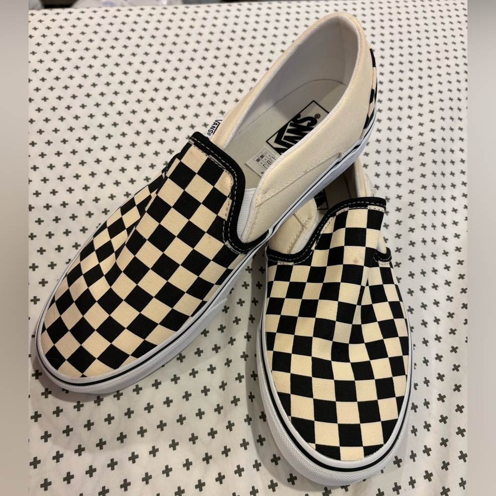 Classic black and white checkered vans